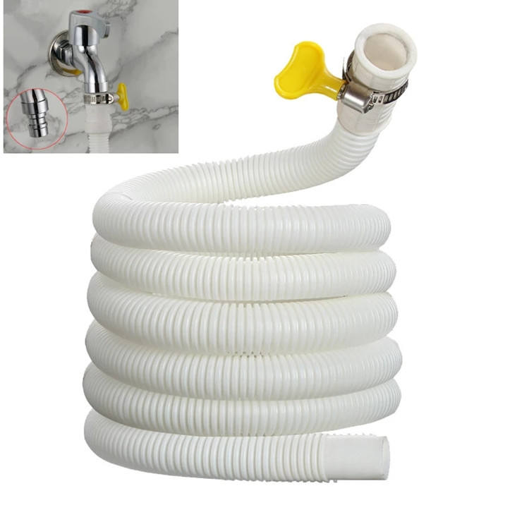 1 ชิ้น Universal Air Conditioner ท่อระบายน้ําสีขาวกึ่งอัตโนมัติเครื่องซักผ้า Water Inlet ท่อ Extension Dewatering หยดท่อ