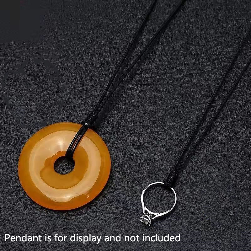สร้อยคอเชือกหนังกันน้ําใหม่ จี้หยกถักมือ เป็นเครื่องประดับยูนิเซ็กส์ ราคา ถูกที่สุด ดีลบีเคเค แกลเลอรีภาพที่ 6
