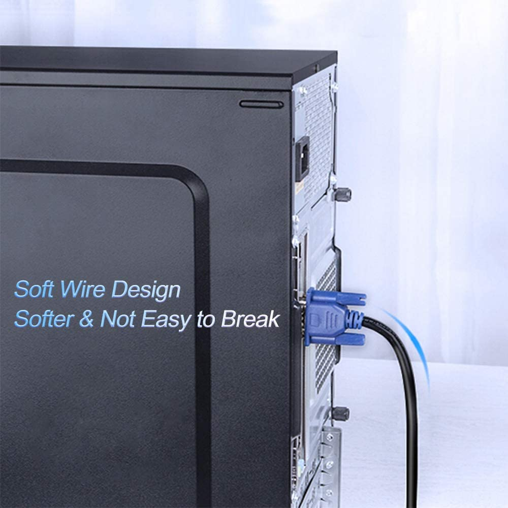 5m สาย VGA เป็น VGA 15 Pin ชายกับชาย Extension Converter Connector สําหรับจอคอมพิวเตอร์ PC TV