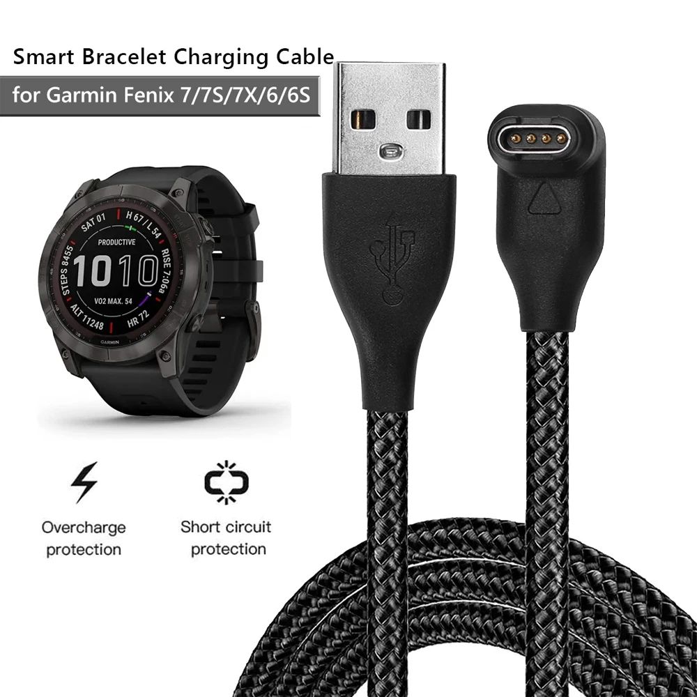 ซื้อ ใหม่สําหรับ Garmin Fenix 7 7S 7X 6 6S 6X 5 5X 5S Vivoactive 3 Forerunner 945 935 245 Instinct 2 USB สายชาร์จข้อมูลสายไฟ Charger