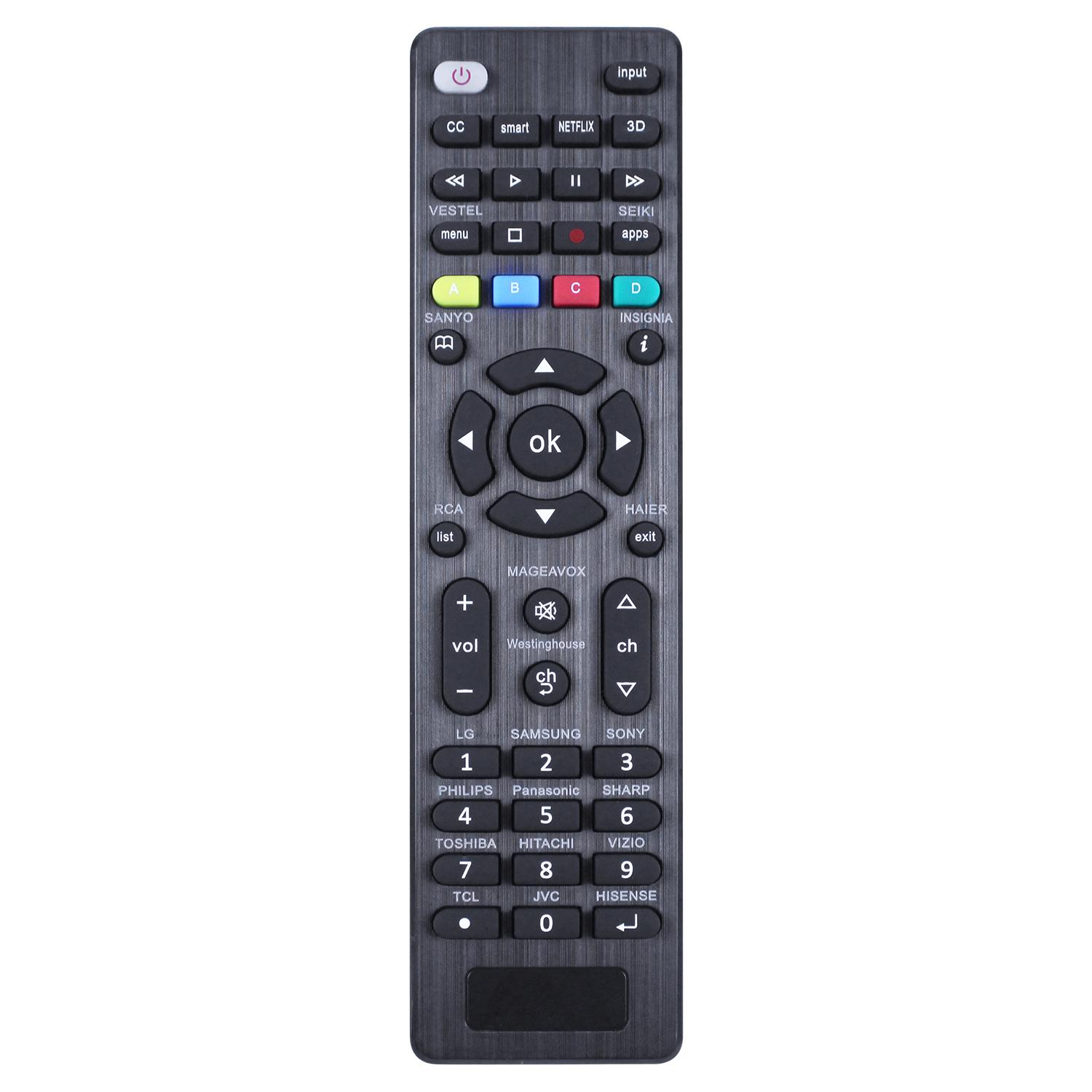 Rc-g006 รีโมตสมาร์ททีวี สําหรับ LG Samsung TCL Philips Vizio Sharp Sony Panasonic Sanyo Insignia Toshiba Magnavox RCA Westinghouse Hisense และอื่น ๆ LCD LED 3D TV