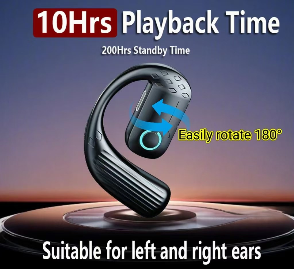 XINRAN OWS R9 Pro หูฟังบลูทูธไร้สายหูเดียวแบตเตอรี่สูงจอแสดงผลดิจิตอลระยะไกล