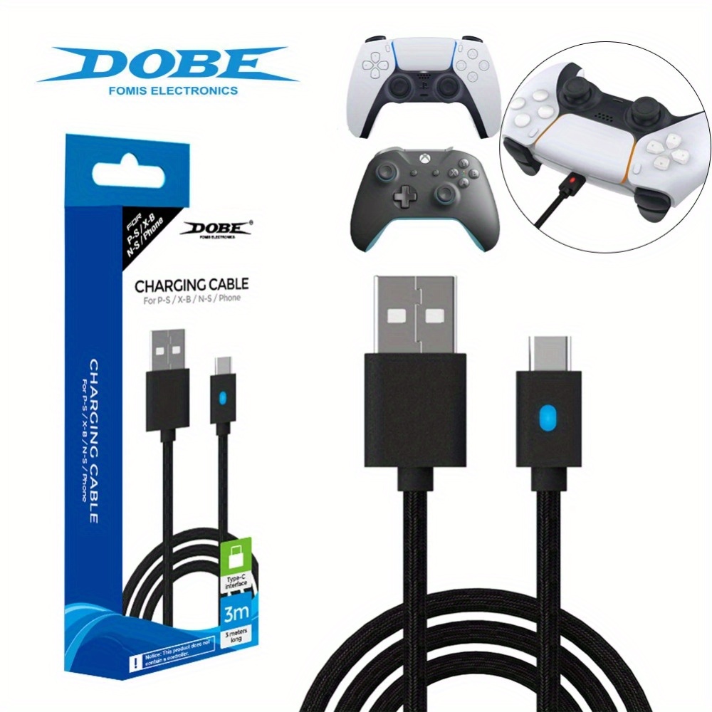 3m สายชาร์จสําหรับ PS5/PS5 Slim/Xbox Series S X/Switch/NS Pro Controller USB C ประเภท C สายไฟสําหรับ Playstation 5 Gamepad อุปกรณ์เสริม