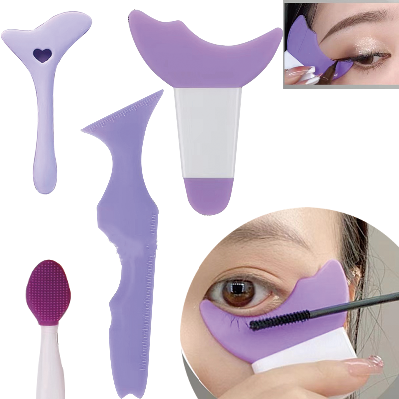 อายแชโดว์ Eyelash Eyeliner Auxiliary Handy Tool Lower Crescent Baffle Multi-Function Novice Eye Makeup Lying Silk
