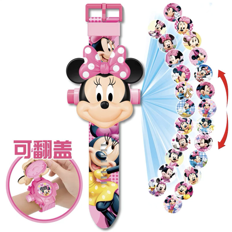 นาฬิกาโปรเจคเตอร ์ สําหรับเด ็ ก Serogede นาฬิกาอิเล ็ กทรอนิกส ์ การ ์ ตูน Barking Team Iron Man Boys Girls Toy Watch
