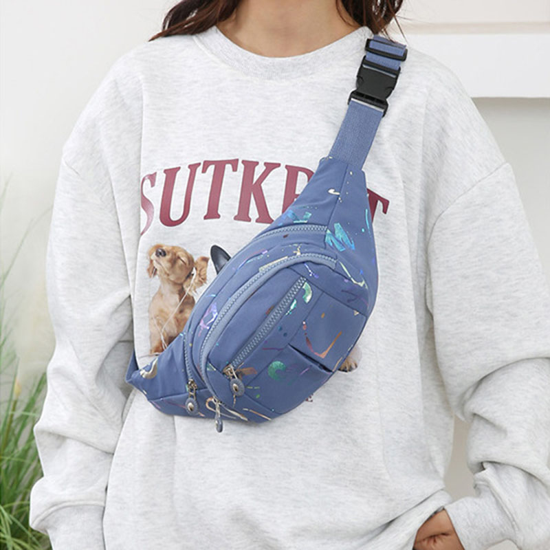กระเป๋าคาดเอวมัลติฟังก์ชั่นสําหรับผู้ชายและผู้หญิง Unisex กระเป๋าสะพายข้างโทรศัพท์กระเป๋าคาดหน้าอกกีฬา
