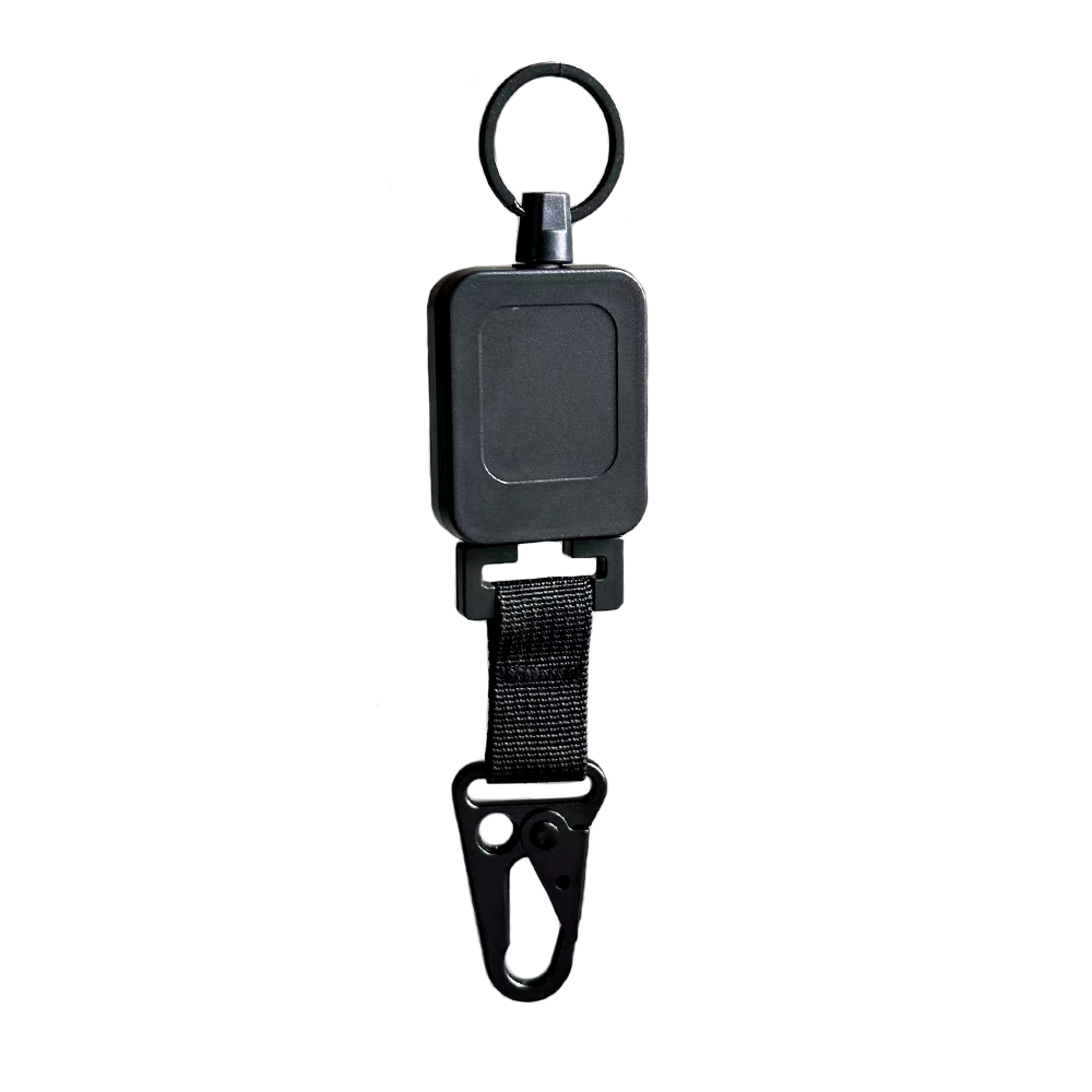 ลวดเหล ็ กดึงง ่ ายหัวเข ็ มขัดความยืดหยุ ่ นสูง Retractable Buckle พวงกุญแจกลางแจ ้ ง Carabiner Anti-theft Buckle Camping Fishing Lure Buckle