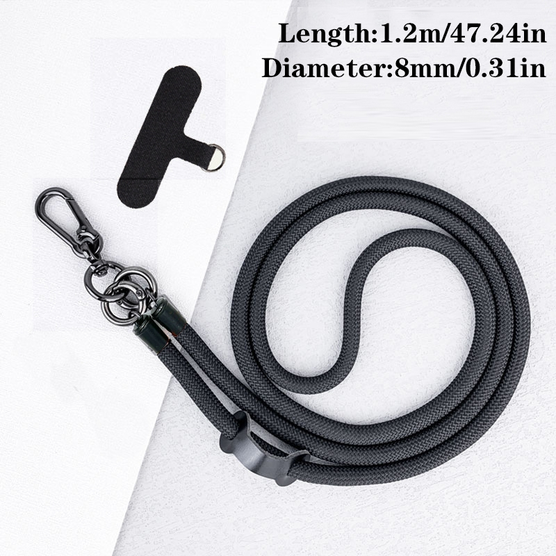 ซื้อ 8 มม. , 47.24 นิ้วสายคล้องไหล่สไตล์ Lanyard: สร้อยคอป้องกันการโจรกรรมสําหรับอุปกรณ์เสริมโทรศัพท์มือถืออินเทรนด์