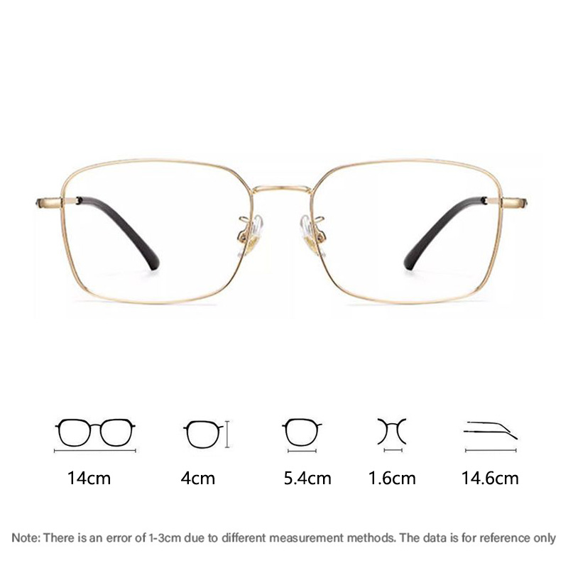 แว่นตาป้องกันแสงสีฟ้าสีทองมีสไตล์สําหรับผู้ชาย: แว่นตาย้อนยุคเป็นศูนย์สําหรับสํานักงานและของใช้ประจําวัน - รูปที่ 7