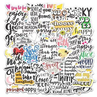 แรงบันดาลใจอ้างสติกเกอร์50ชิ้นสติกเกอร์กันน้ําไวนิล ง เอแคลส์ สําหรับโน๊ตบุ๊คขวดน้ํากระเป๋ารางวัล
