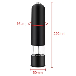เครื่องบดพริกไทยไฟฟ้าอัตโนมัติพร้อมไฟ LED ปรับความละเอียดได้ เครื่องเทศในครัว