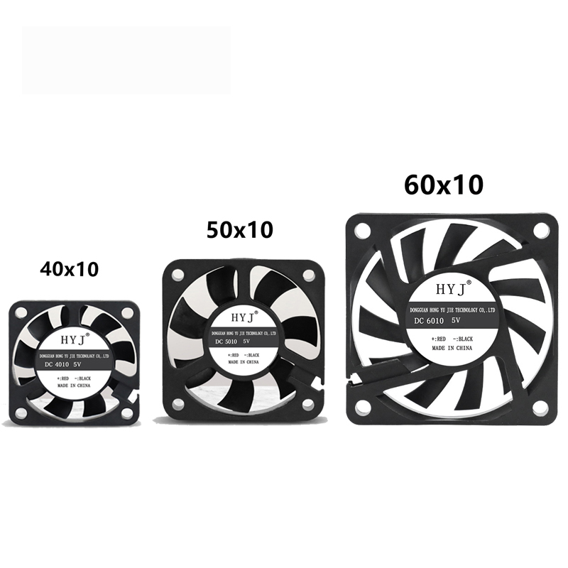5v 2-Pin 40x40x10 มม.50x10 มม.60x60x10 มม.PC คอมพิวเตอร์ CPU ระบบฮีทซิงค์ Brushless พัดลมระบายความร้อนเงียบแชสซีหม้อน้ํา