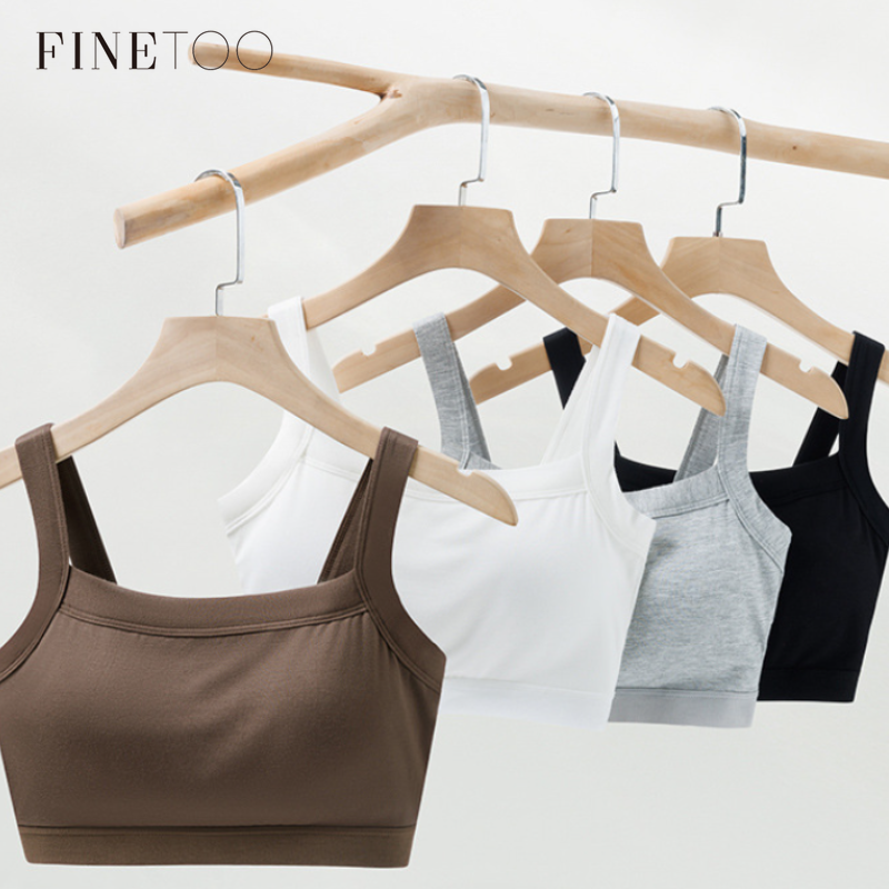 Finetoo เสื้อกั๊กไม่มีรอยต่อและ Anti-light สบายชุดชั้นในสีทึบยืดชุดชั้นในสําหรับผู้หญิงชุดชั้นในสีทึบ