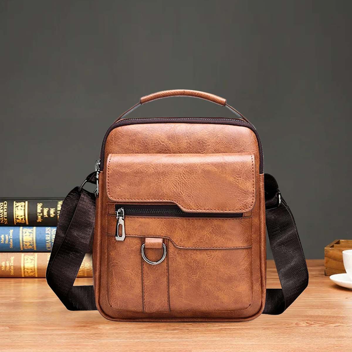 1 PC คลาสสิกผู้ชายไหล่กระเป๋าสําหรับ 9.7 "ipad Men PU หนังผู้ชาย Crossbody กระเป๋าธุรกิจ Flap ชายกระเป๋า Messenger กระเป๋าเดินทาง