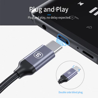 Essager สายเคเบิลอะแดปเตอร์ 3.5 มม. AUX เป็น USB C 3.5 ตัวแปลงเสียงหูฟังพร้อม DAC