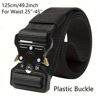 ยุทธวิธี Quick Release เข็มขัดไนลอนนุ่มทนทาน Unisex เดินป่ากลางแจ้ง Gym Camping