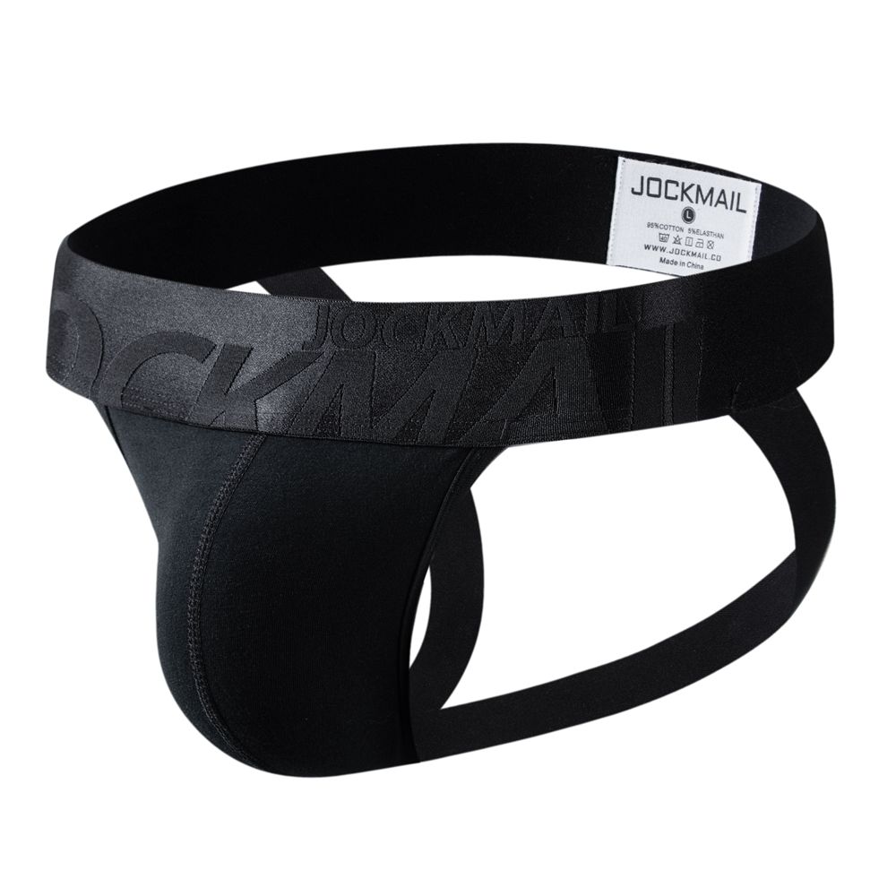 Jockmail แน่นผู้ชายชุดชั้นใน Thong Jockstrap ผ้าฝ้าย Breathable ตาข่าย Jock สายคล้อง Homme Slip เร้าอารมณ์ String Homens เกย์อวัยวะเพศชายกระเป๋า