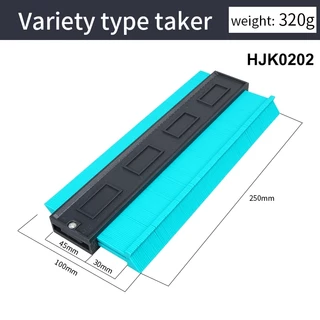 One Set Contour Gauge Profile Tool, Plastic Shape Duplicator สําหรับวัดรูปร่างผิดปกติในช่างไม้งานไม้และโครงการตั้งพื้น