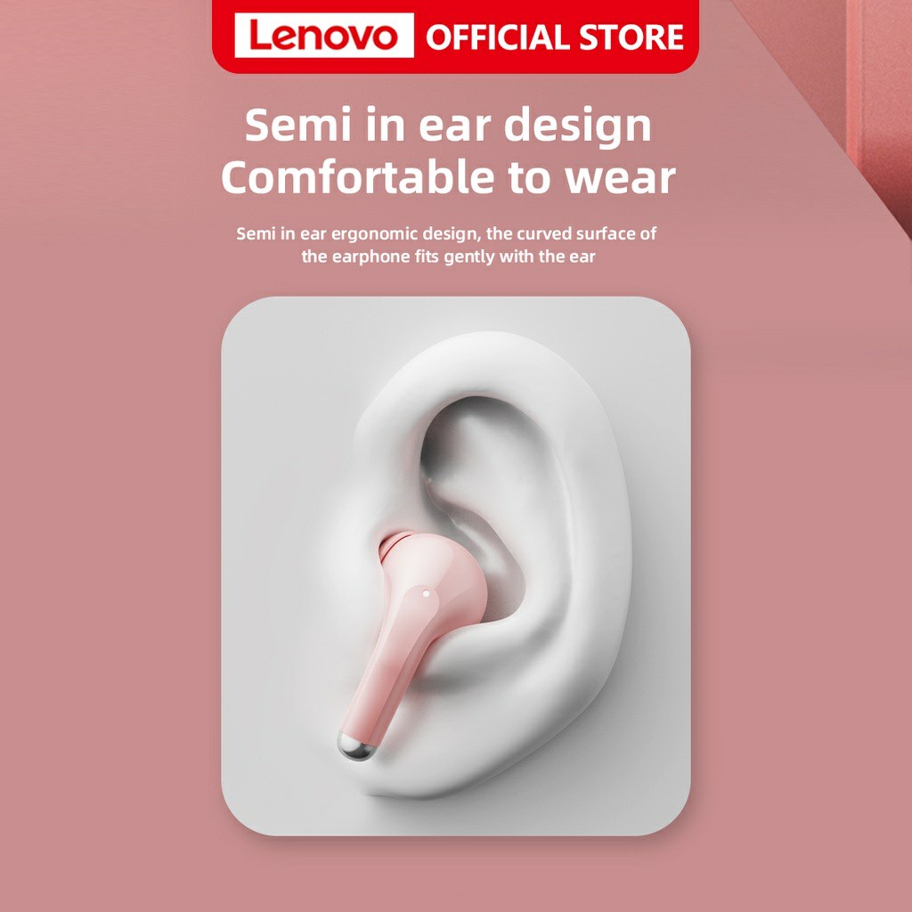 Lenovo LP40 Pro หูฟังบลูทูธ Lenovo LP40s TWS พร้อมไมโครโฟนมินิหูฟังไร้สายบลูทูธ 5.3 ชุดหูฟังกีฬาlenovo หูฟัง