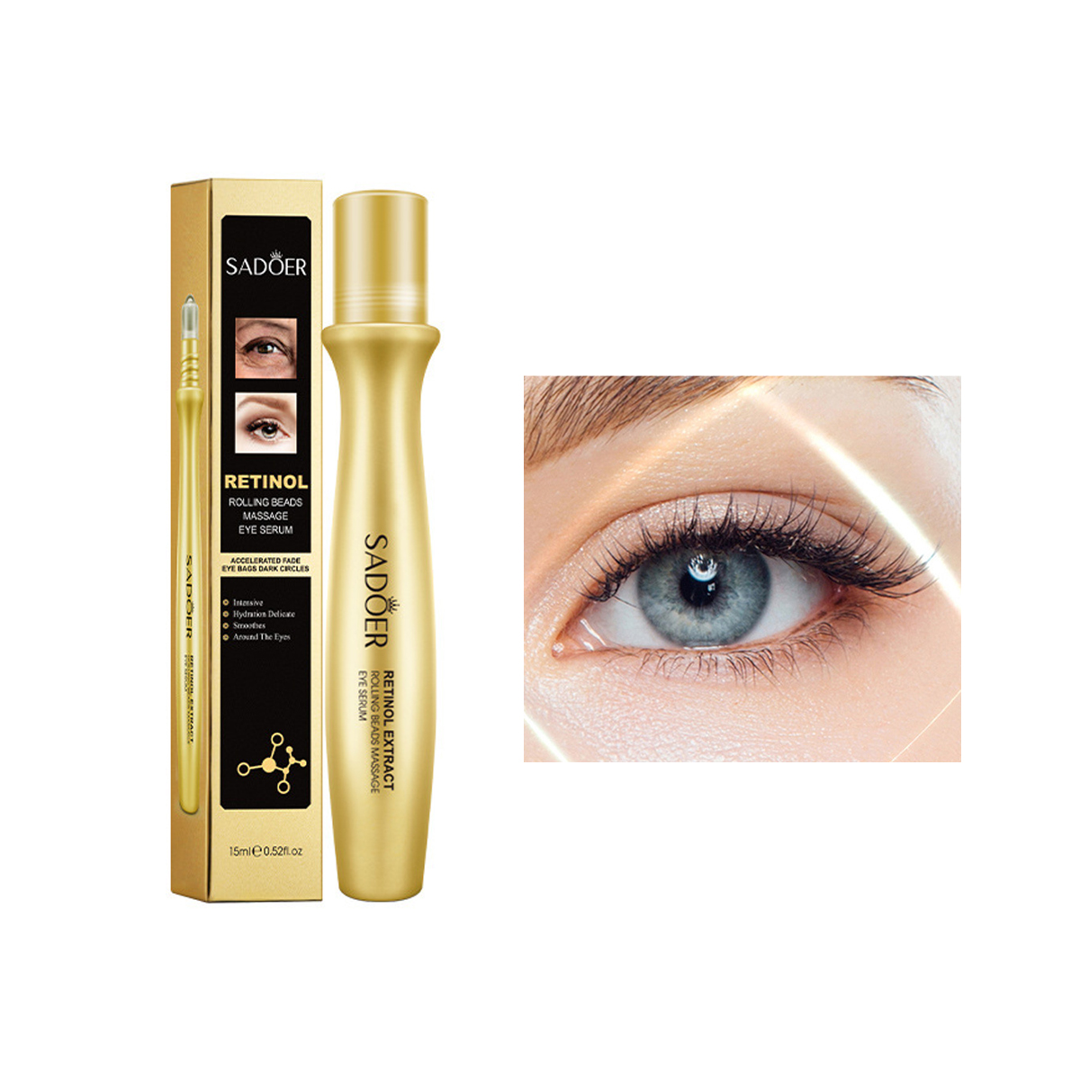 Retinol Roll-On เอสเซ้นนวดรอบดวงตา ให้ความชุ่มชื้น ดูแลดวงตา