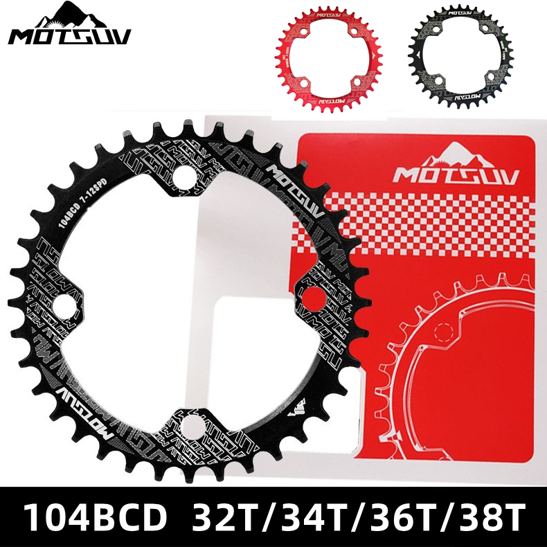 จักรยาน Crank 104BCD รอบรูปร ่ างแคบกว ้ าง MTB Chainwheel จักรยานวงกลม Crankset แผ ่ นเดียว