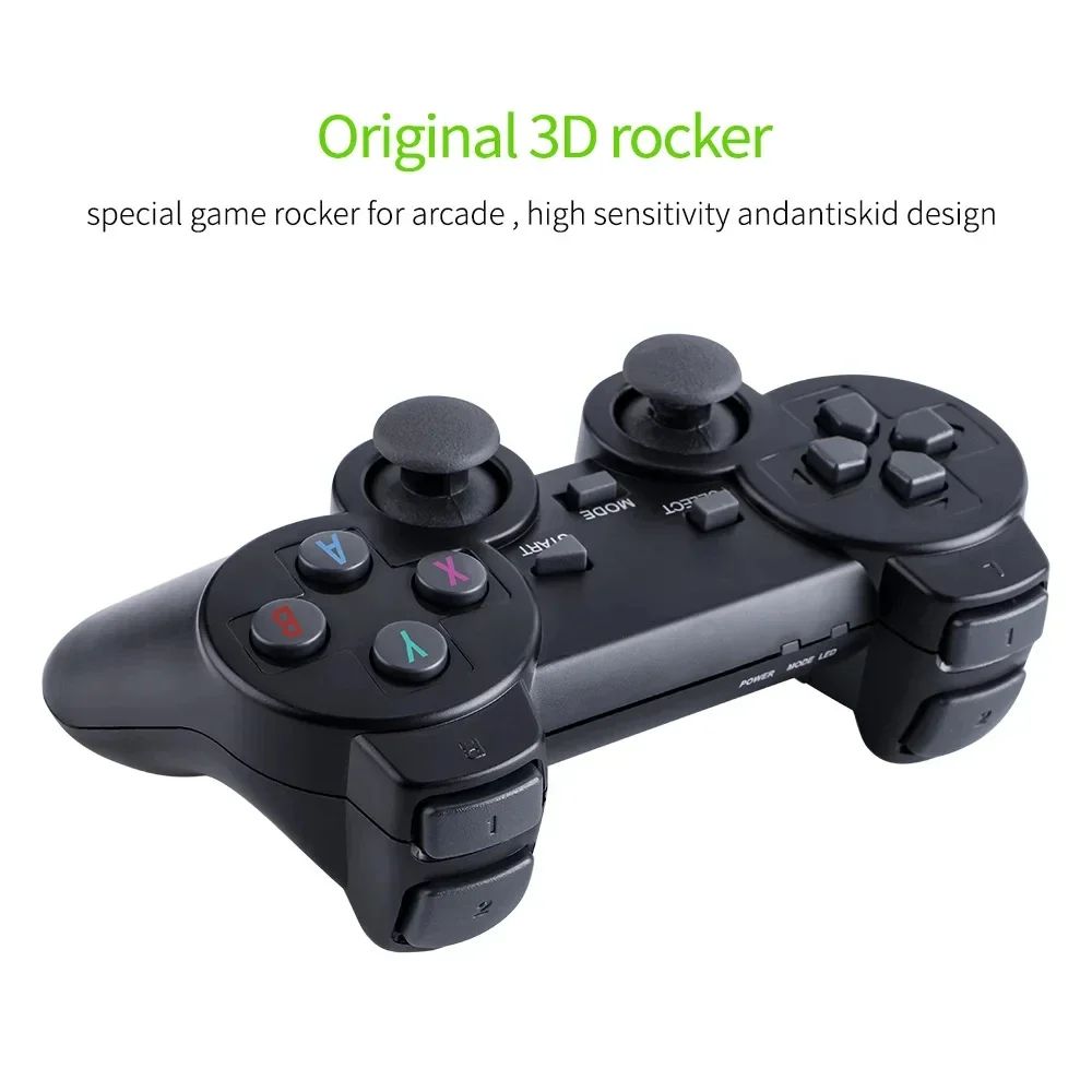 2.4G Dual Wireless Controller M8 เกม Stick 4K 64GB Retro คอนโซลสําหรับ Dropshipping ของขวัญคริสต์มาส