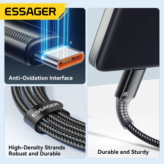 Essager 7A Fast USB C สาย 100W Fast Charging Data สายไฟสําหรับ MacBook Xiaomi Samsung USB A ถึง USB C สําหรับ Huawei สําหรับ IPhone 15 ProMax