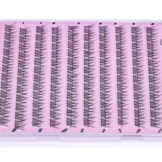 Voluminous ไม่ต้องใช้กาวขนตาปลอมแบบมีกาวในตัวปุยหางปลาดอกทานตะวันหนา Curling Lash Extension DIY อะนิเมะ