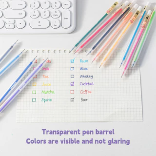 12 ชิ้น/กล่อง/12 สีปากกาเป็นกลางปากกาลูกลื่น 0.5 มม.ปลายบางน่ารัก น่ารัก ปากกาเป็นกลางอุปกรณ์สํานักงานโรงเรียนเขียนภาพวาดเครื่องเขียนนัก