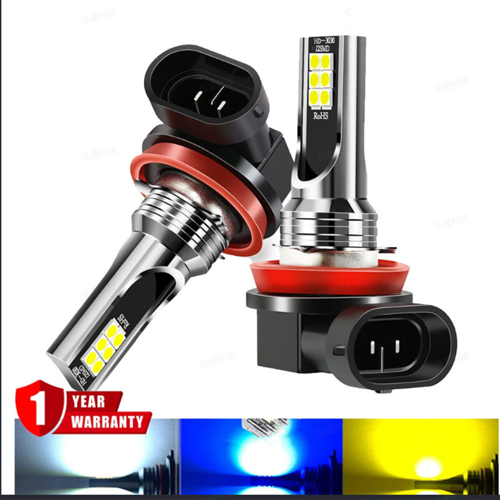TCYTAO 2PCS LED ไฟตัดหมอกรถยนต์ H4 H7 H11 9005 9006 Auto Spotlight ขับรถ