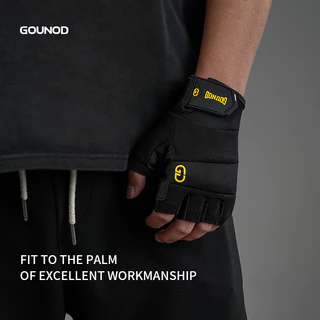 ถุงมือฟิตเนส Gounod ถุงมือยกน้ำหนัก กันลื่นและทนต่อการสึกหรอ ถุงมือปั่นจักรยาน