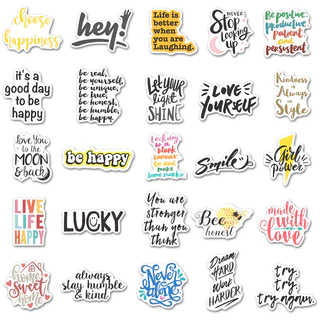 แรงบันดาลใจอ้างสติกเกอร์50ชิ้นสติกเกอร์กันน้ําไวนิล ง เอแคลส์ สําหรับโน๊ตบุ๊คขวดน้ํากระเป๋ารางวัล
