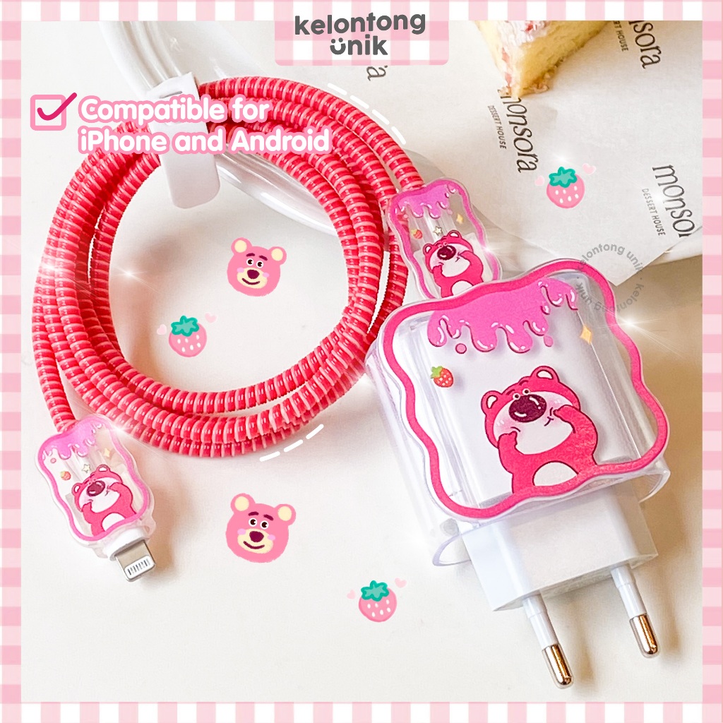 5 ชิ้นชุด Charger สําหรับ iPhone 18 W/20 W ชาร์จหัว Protector Wave Edge Cable กัด Soft TPU ฝาครอบสายไฟห่อฤดูใบไม้ผลิ Wrapper Organizer
