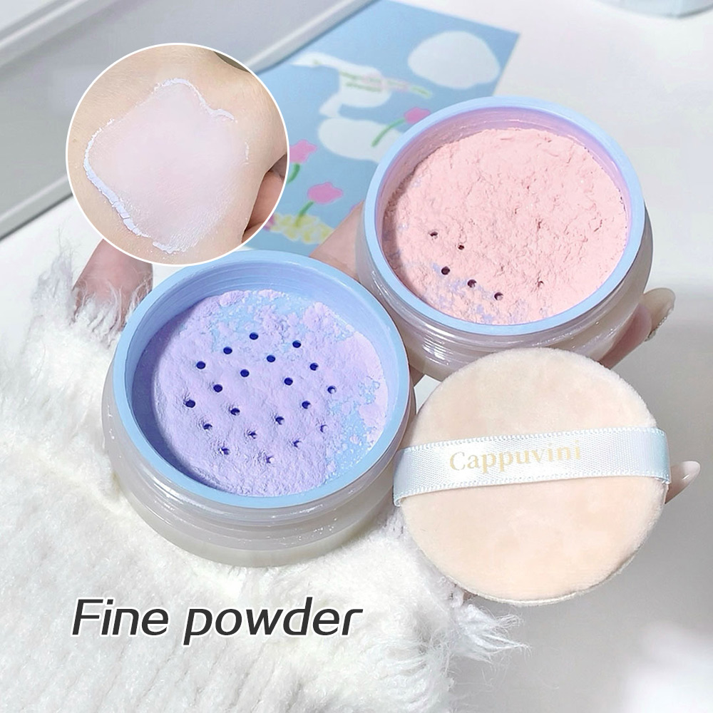 Cappuvini Loose Powder Long Lasting Oil Control Matte Pressed Makeup Powder