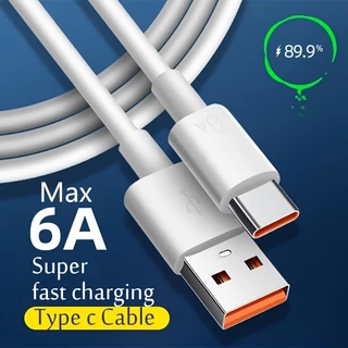 6a สายเคเบิลข้อมูล TYPE-C เข้ากันได้กับ Huawei ข้าวฟ่าง Vivo Glory Redmi สายชาร์จเร็ว 1 เมตร