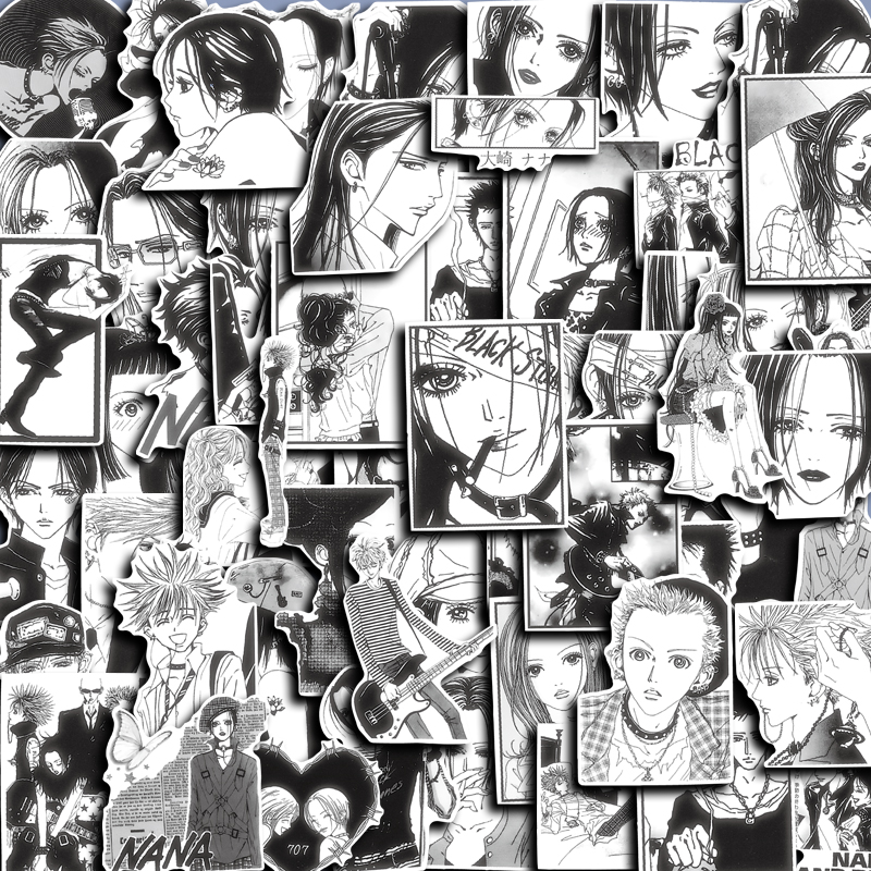 60 สติ๊กเกอร์ การ์ตูนญี่ปุ่น ตัวละครอนิเมะ NANA คู่มือสติกเกอร์เคสโทรศัพท์ตกแต่งโน้ตบุ๊ค diy สติกเกอร์