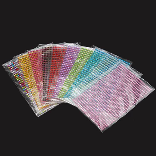 สติกเกอร์คริสตัล พลอยเทียม 12 สี สําหรับติดตกแต่งสมุดภาพ มือถือ DIY