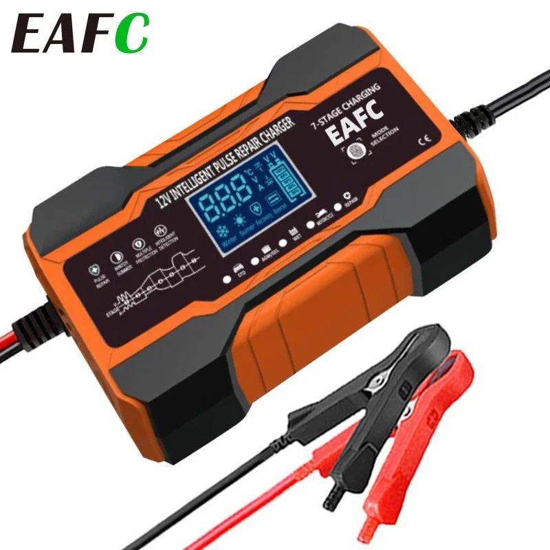 ใหม่ 240W 180W รถแบตเตอรี่อัตโนมัติ 12V 24V 12A 10A สมาร์ท Fast Charging Pulse Repair สําหรับ AGM GEL WET Lead Acid