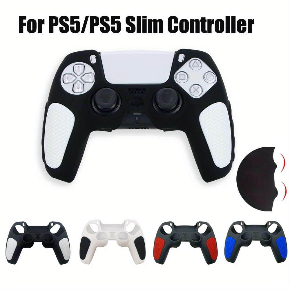 สําหรับ Playstation 5 Controller Anti-Slip Thicken ซิลิโคนฝาครอบป้องกันกรณีเข้ากันได้กับ PS5/PS5 Slim Dualsense Controller ผิว