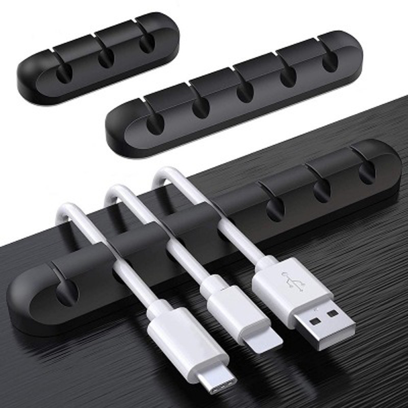 อุปกรณ์จัดระเบียบสายไฟซิลิโคน 3 ชิ้น ตัวเก็บสาย Usb สำหรับจัดระเบียบโต๊ะทำงาน สายเมาส์และหูฟัง