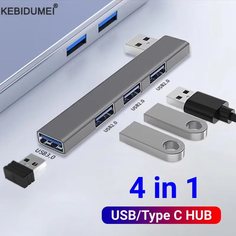 USB 4 IN 1 ตัวแยกสัญญาณขยายความเร็วสูง OTG สําหรับเดสก์ท็อปแลปท็อป