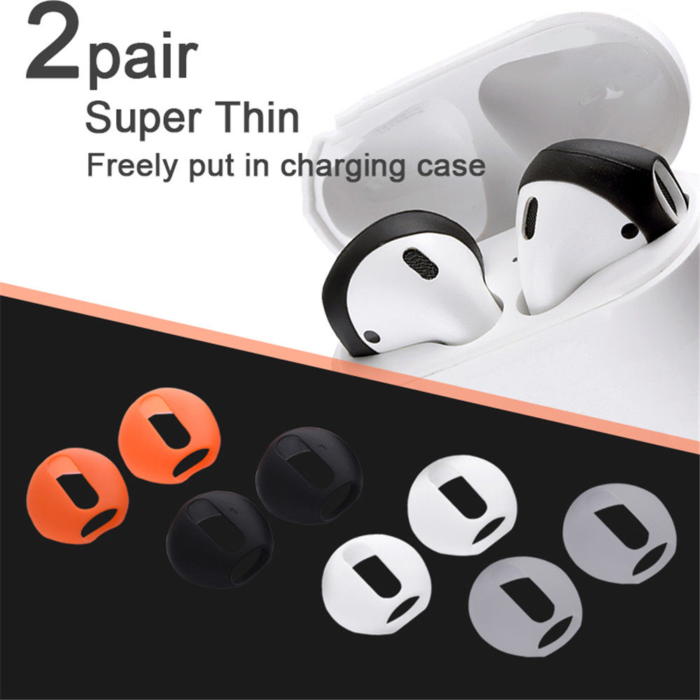 2 คู่ซิลิโคน Anti Slip หูเคล็ดลับสําหรับ Apple Earpod Airpod หูฟัง