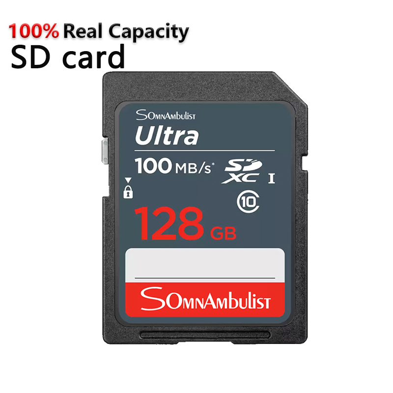 Smnambulist การ์ดหน่วยความจํา SD ดั้งเดิม 64GB, 128GB, การ์ด SDXC Class 10 รองรับกล้อง ความจุจริง 100% บันทึกช่วงเวลาที่น่าตื่นเต้น