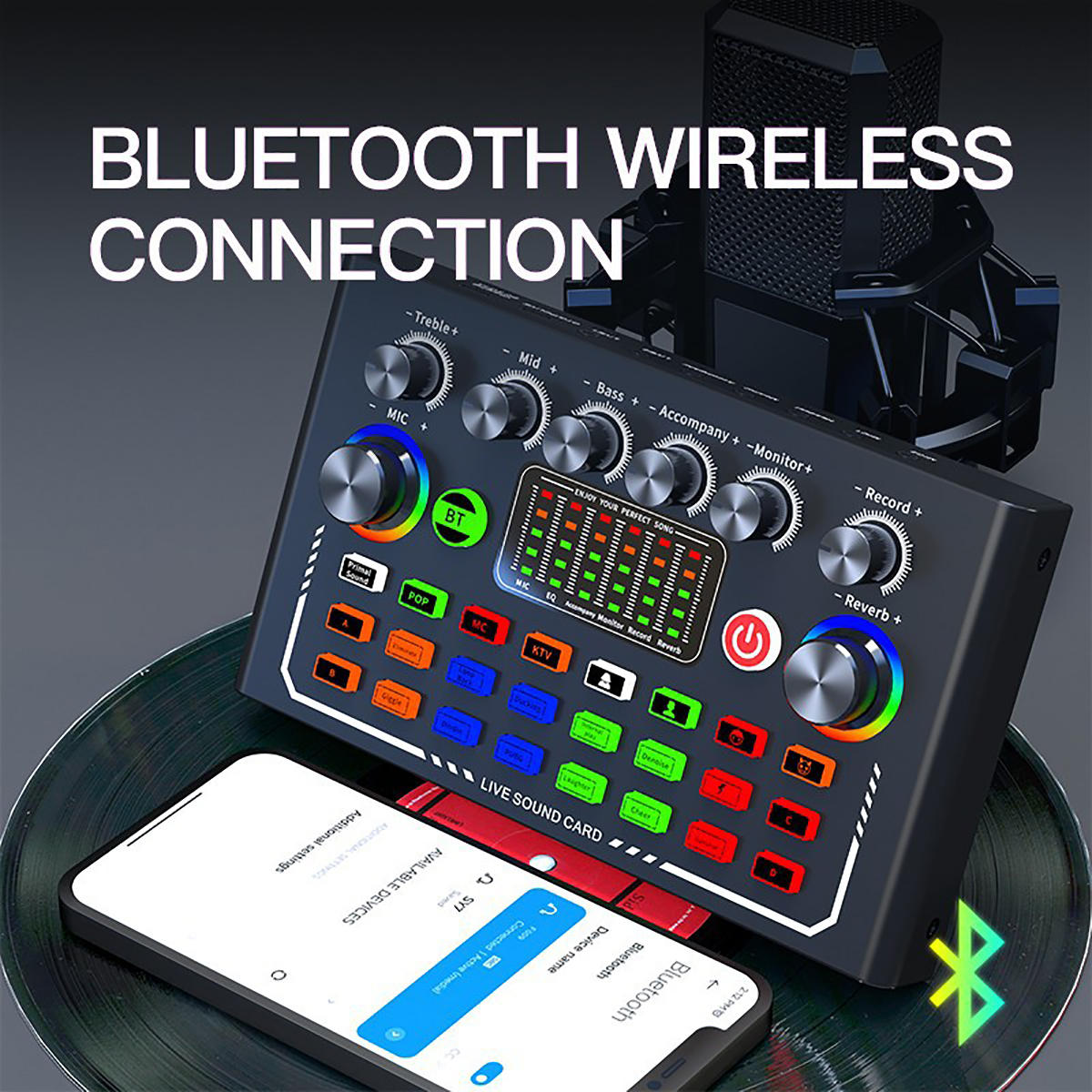 อะแดปเตอร์เสียงภายนอก USB F009 สําหรับไมค์ BM-800 และหูฟัง สตรีมมิ่งสด