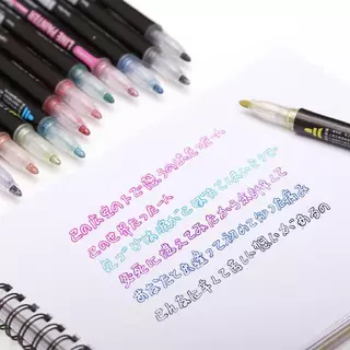 8/12 สี Outline Marker ชุดปากกา Metallic Double Line Art Contour ปากกาสําหรับการวาดภาพการประดิษฐ์ตัวอักษรการ์ดทํา - อุปกรณ์ศิลปิน