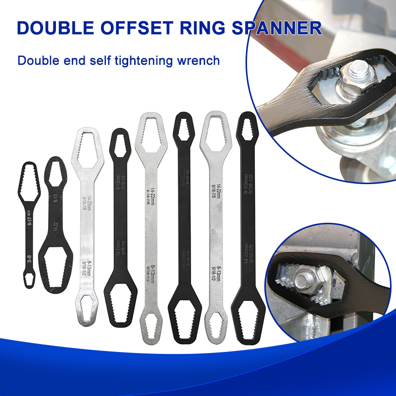 3 -17 มม./8 -22 มม. Multi-function double-head spanner หกเหลี่ยม double-head spanner self-fitting ปรับ universal movable ประแจ