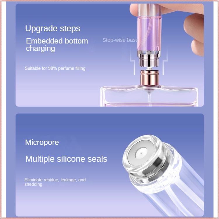 6ml น้ําหอม Atomizer แบบพกพา Liquid คอนเทนเนอร์สําหรับเครื่องสําอาง Traveling Mini อลูมิเนียมสเปรย์ขวดเปล่ารีฟิล Косметика