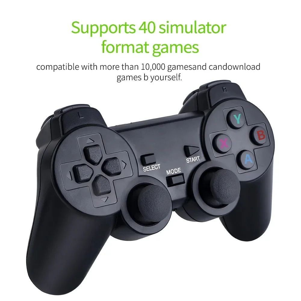 2.4G Dual Wireless Controller M8 เกม Stick 4K 64GB Retro คอนโซลสําหรับ Dropshipping ของขวัญคริสต์มาส