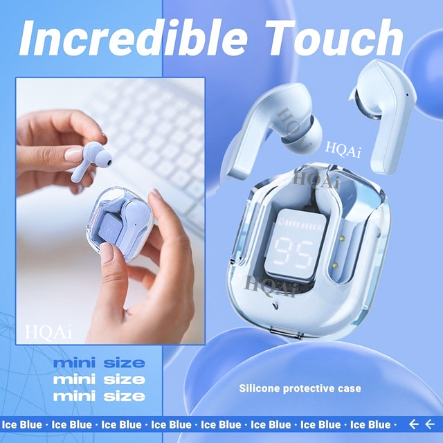 Hqai H4 หูฟังไร้สายบลูทูธ TWS Build-in Mic หูฟังตัดเสียงรบกวนหูฟัง Touch Control Hi-fi ชุดหูฟังกีฬาหูฟังกันน้ําสําหรับโทรศัพท์ทั้งหมด