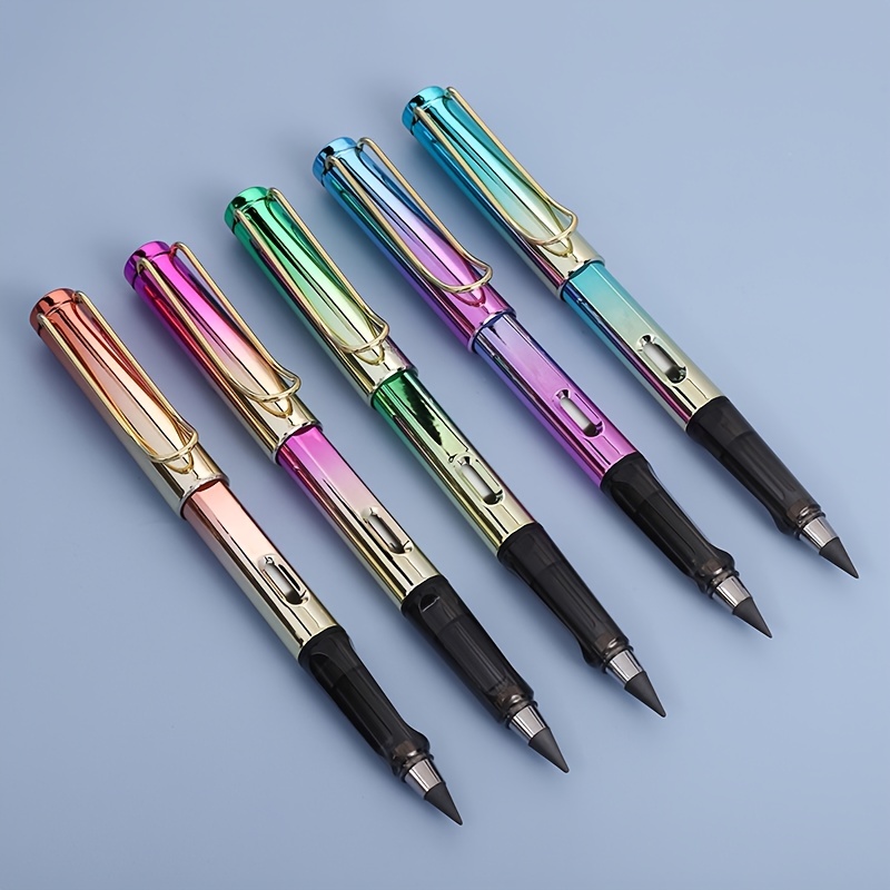 11ชิ้นรูปแบบใหม่ดินสอนิรันดร์เทคโนโลยีสีดําไม่สามารถสิ้นสุดดินสอที่มีสีสันไม่ขัดแตกดินสอโลหะผสมปากกา